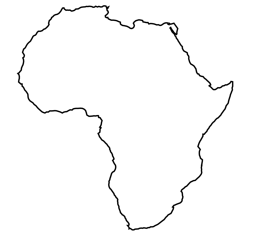 Africa Outline Map   Full Size