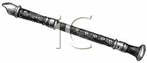 Black And White Clarinet Clipart Picture