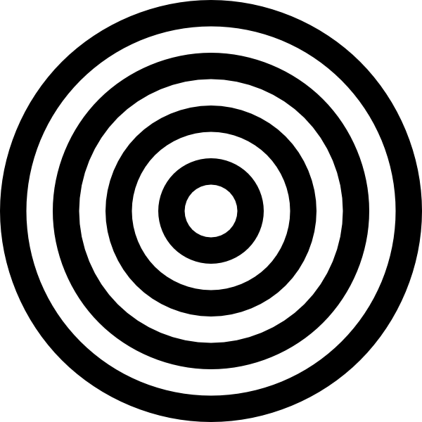 Black And White Target Clip Art At Clker Com   Vector Clip Art Online    