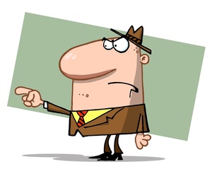 Boss Clipart Image   Businessman Or Boss Looking Angry And Very Stern    
