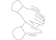 Clapping Hands Clip Art Black And White