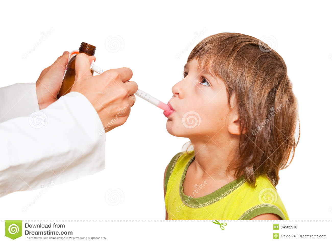 Doctor Giving Child Medication Stock Photo   Image  34502510