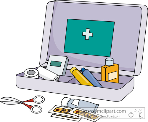 Emergency   First Aid Kit 413a   Classroom Clipart