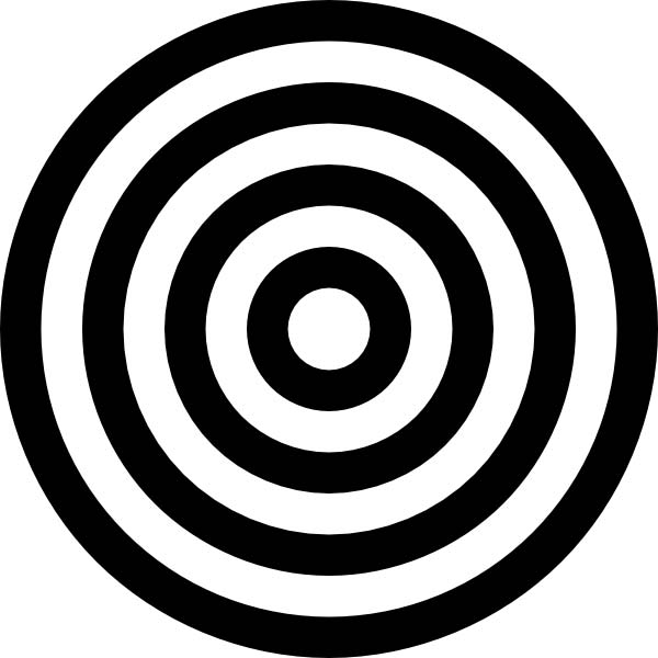     Features A Circular Target With Alternating Black And White Circles