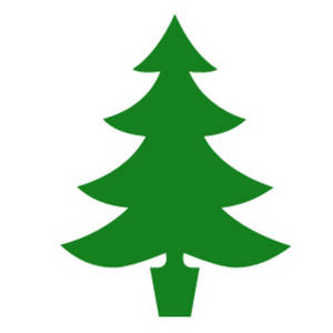 Free Clipart Picture Of A Christmas Tree   Simple Green Silhouette