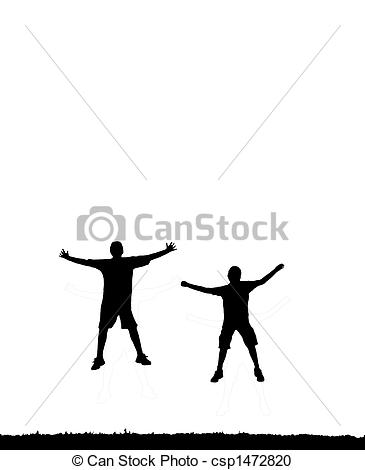 Jumping People Silhouette   Csp1472820