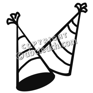 Party Hat Clip Art Black And White   Clipart Panda   Free Clipart