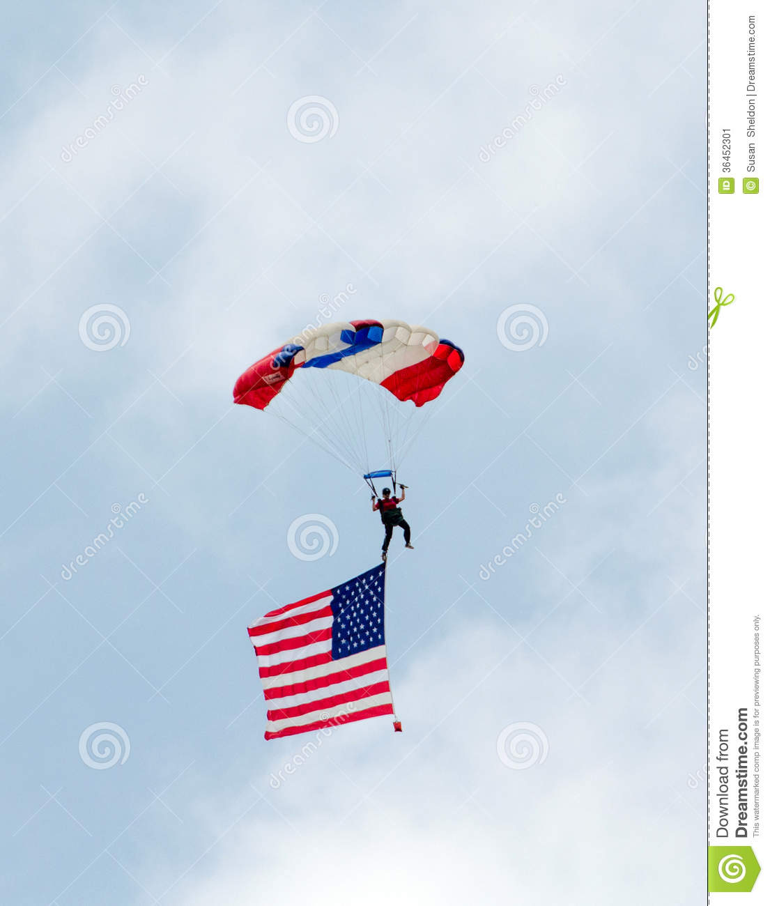 Person Makes Quite An Entrance As They Parachute Into The The Lest    