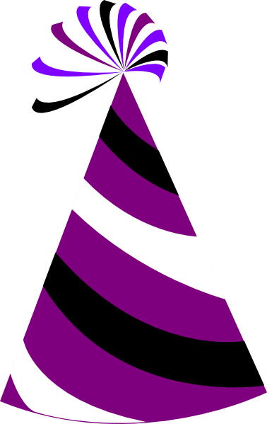 Purple And White Party Hat