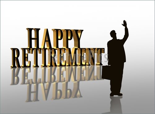 Retirement 3d Graphic    3d Illustration For Happy Retirement Party