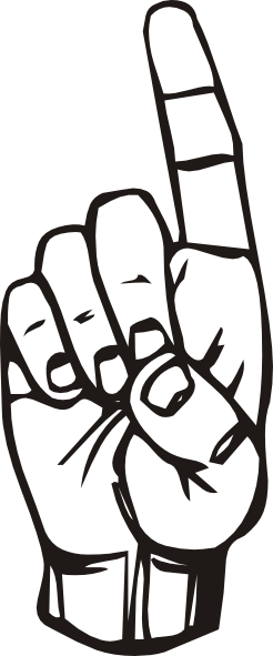 Sign Language D Finger Pointing Clip Art At Clker Com   Vector Clip