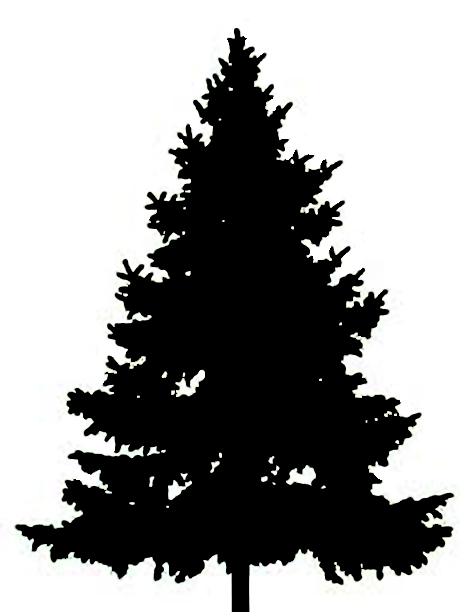 Silhouette Graphics Black Silhouette Christmas Tree Jpg