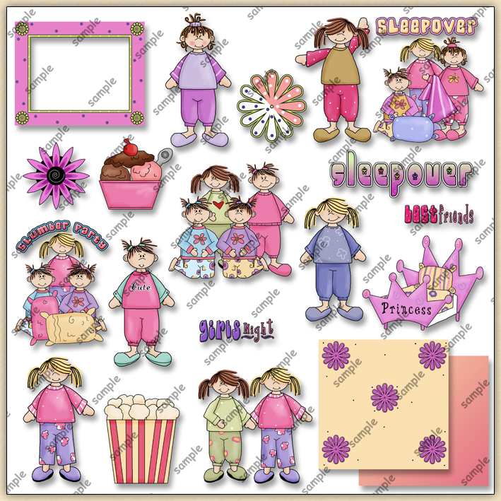 Sleepover Collection 1 Clipart Graphic Collection    0 67    