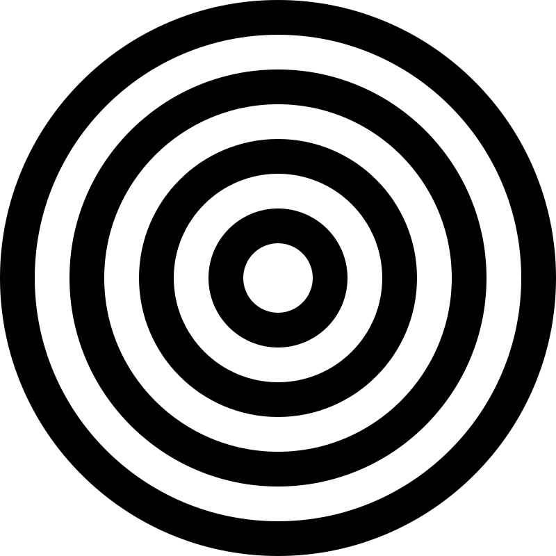 Target Black And White By 10binary   A Target Made Of Circles  I Drew