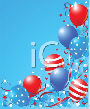 And Confetti Election Background   Royalty Free Clip Art Image