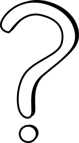 Black And White Question Mark Clipart Question Mark Outline Hi Png