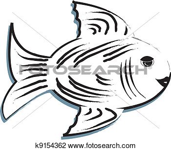 Clip Art   Black And White Fish  Fotosearch   Search Clipart    
