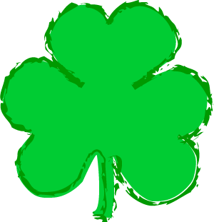 Funky Green Shamrock Clip Art St  Patrick S Day Irish Graphics