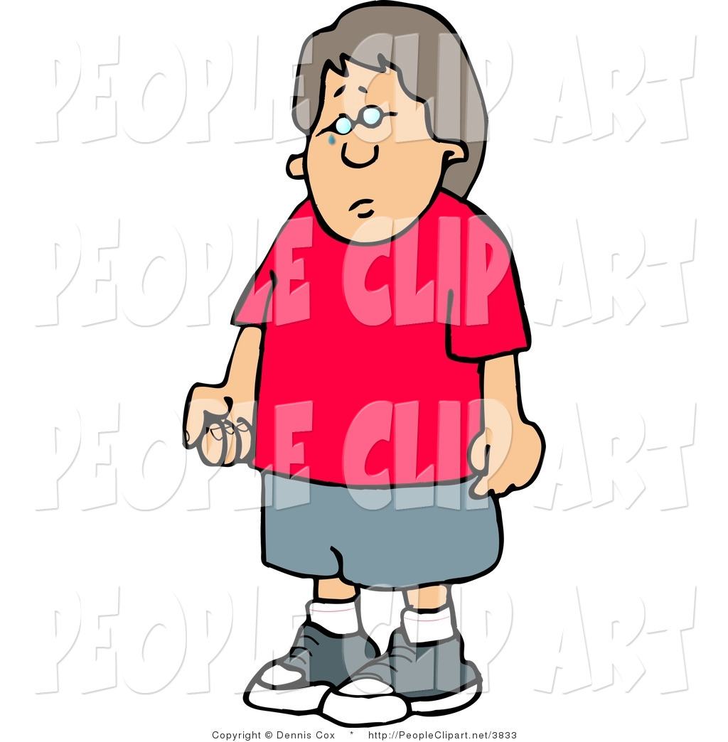 Larger Preview  Clip Art Of An Upset Boy Standing And Crying By Djart