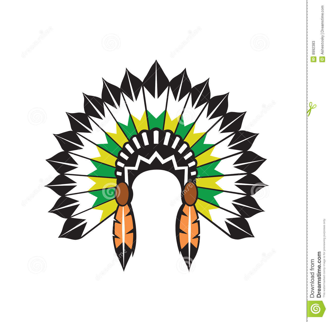 Native Indian Headdress Vector Stock Photos   Image  8992383