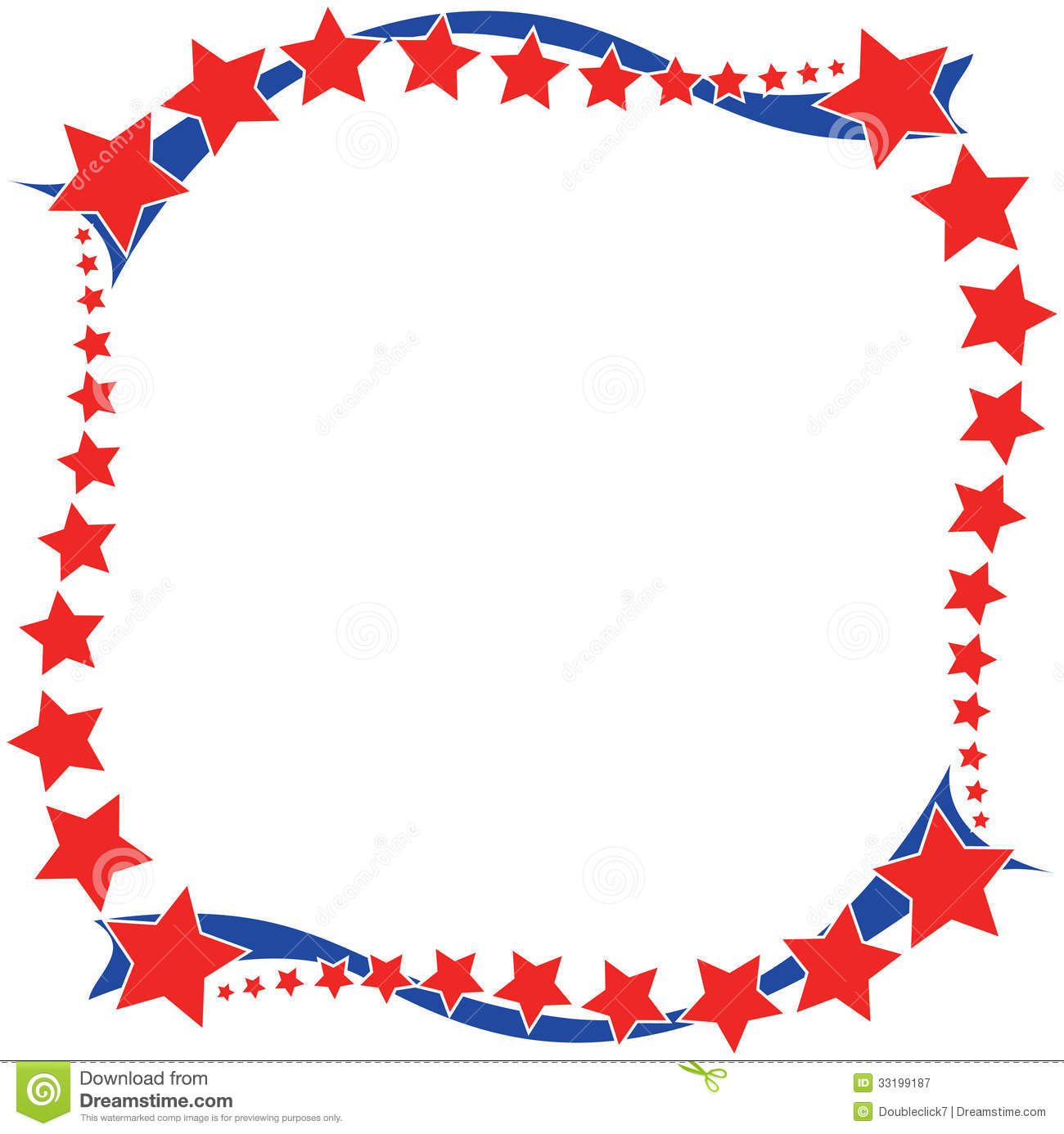 Red White A Blue Star Border Royalty Free Stock Photography   Image