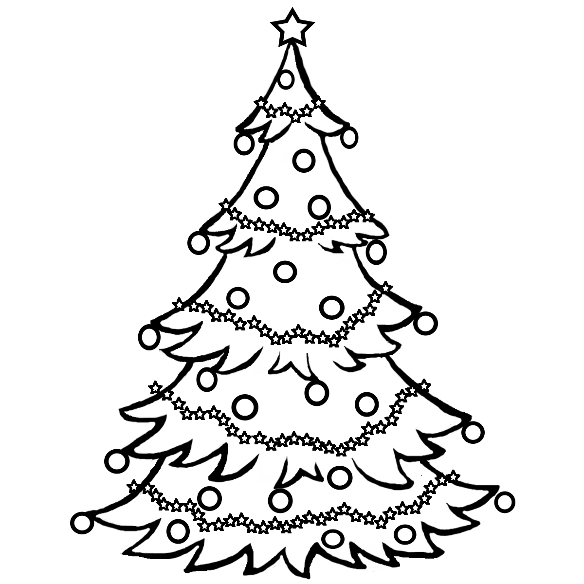 Simple Black And White Tree Christmas Tree Decorations 68 Jpg