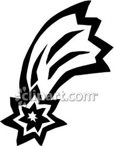 Star Clipart Black And White Black And White Shooting Star Royalty