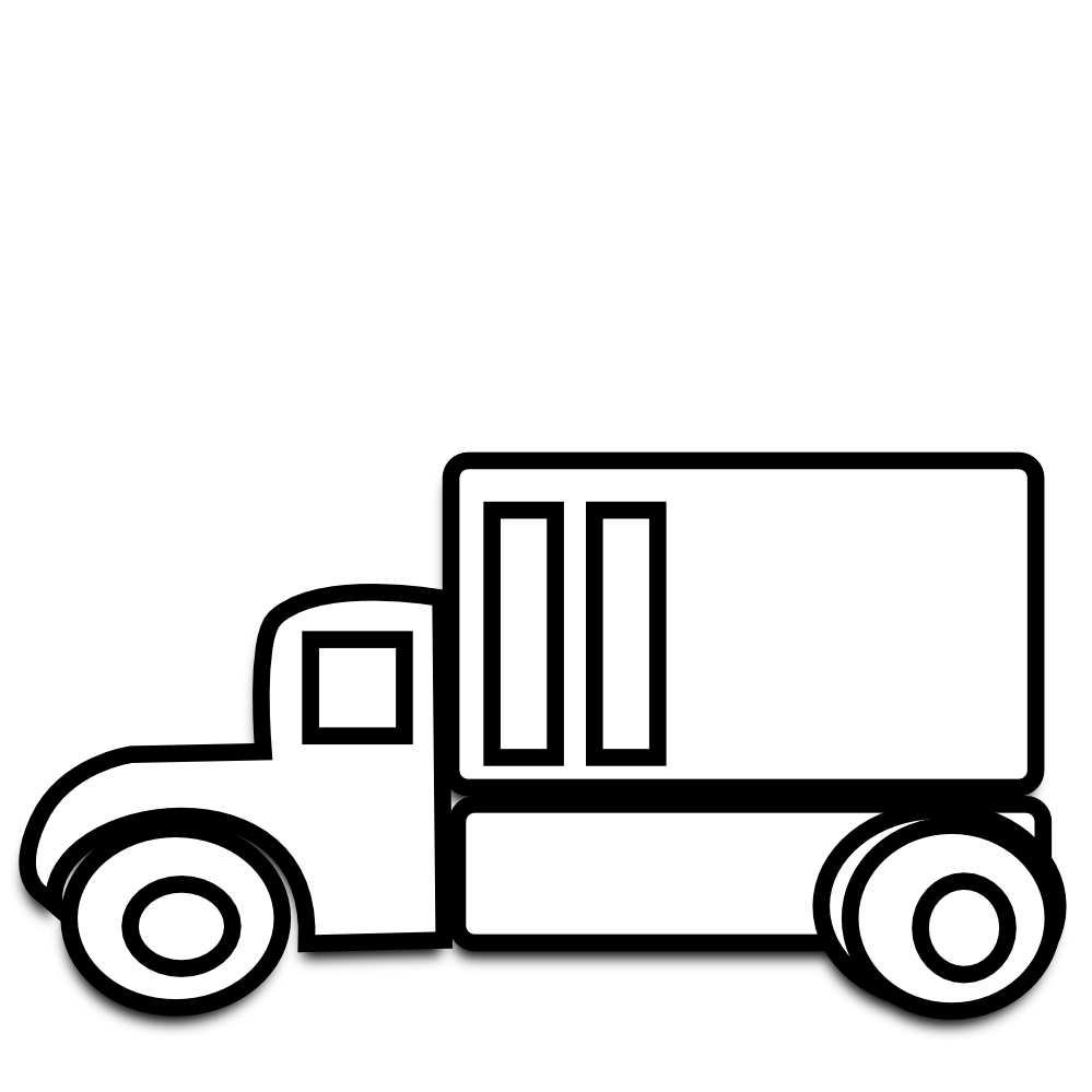Toy Truck Clipart Black And White