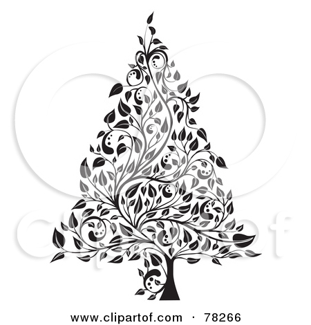 Tree Clip Art Black White Hd Christmas Cookie Clipart Black And White