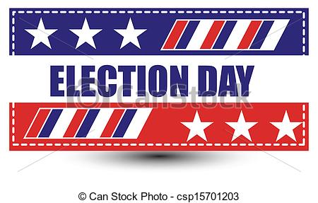 Vector Clipart Of Election Day Background   Drawing Art Of Election