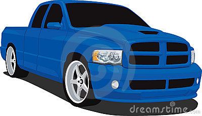 Vector  Eps Illustration Of A Dodge Ram Truck Saved In Layers For