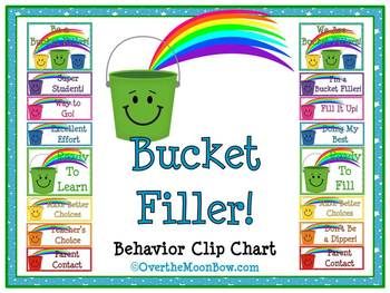 Bucket Filler  Themed Behavior Clip Chart
