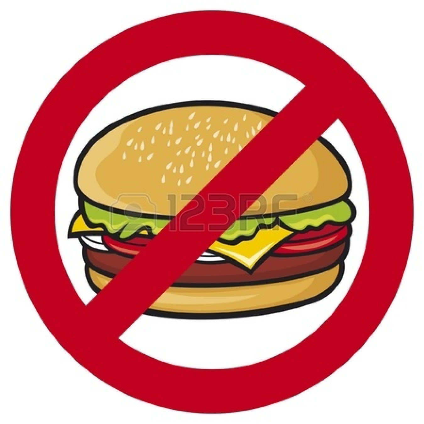 Cholesterol Clipart 15615502 Fast Food Danger Label Hamburger No    