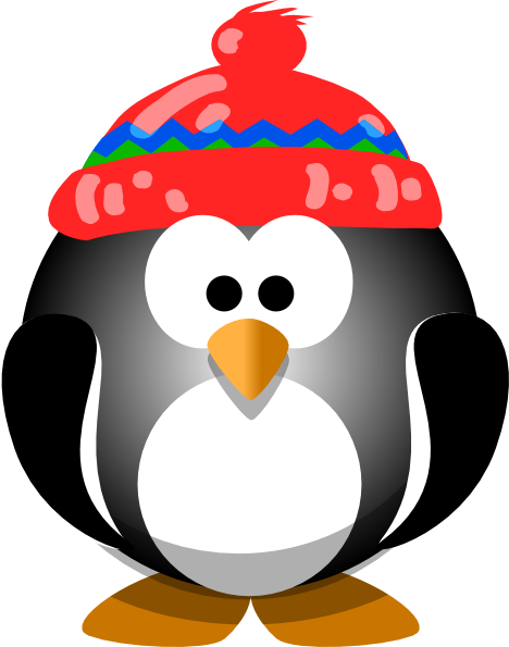 Cute Penguin With Hat Clip Art At Clker Com   Vector Clip Art Online