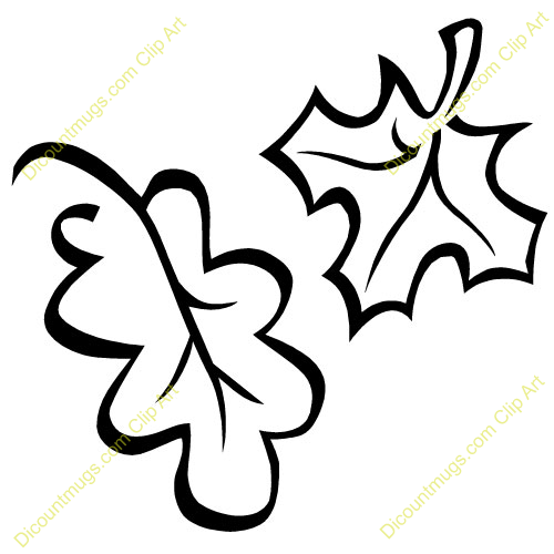 Fall Leaves Clip Art Black And