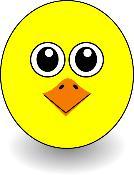 Funny Chick Face Cartoon Clip Art At Clker Com   Vector Clip Art
