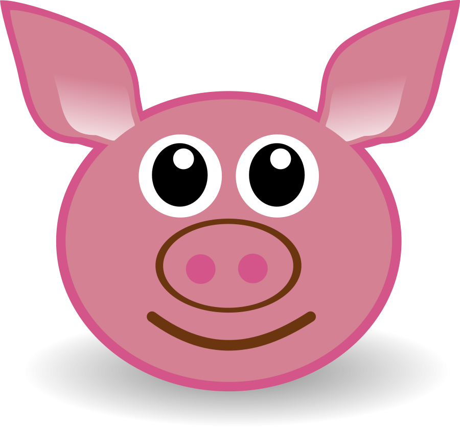 Funny Piggy Face Clipart Large Size