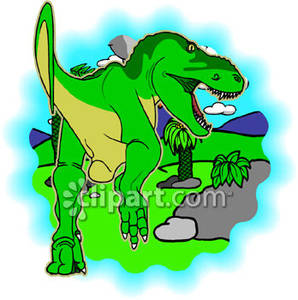 Gigantic Tyrannosaurus Rex   Royalty Free Clipart Picture