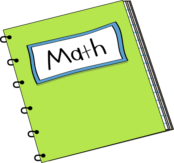 Math Notebook Clip Art Image   Green Math Spiral Notebook