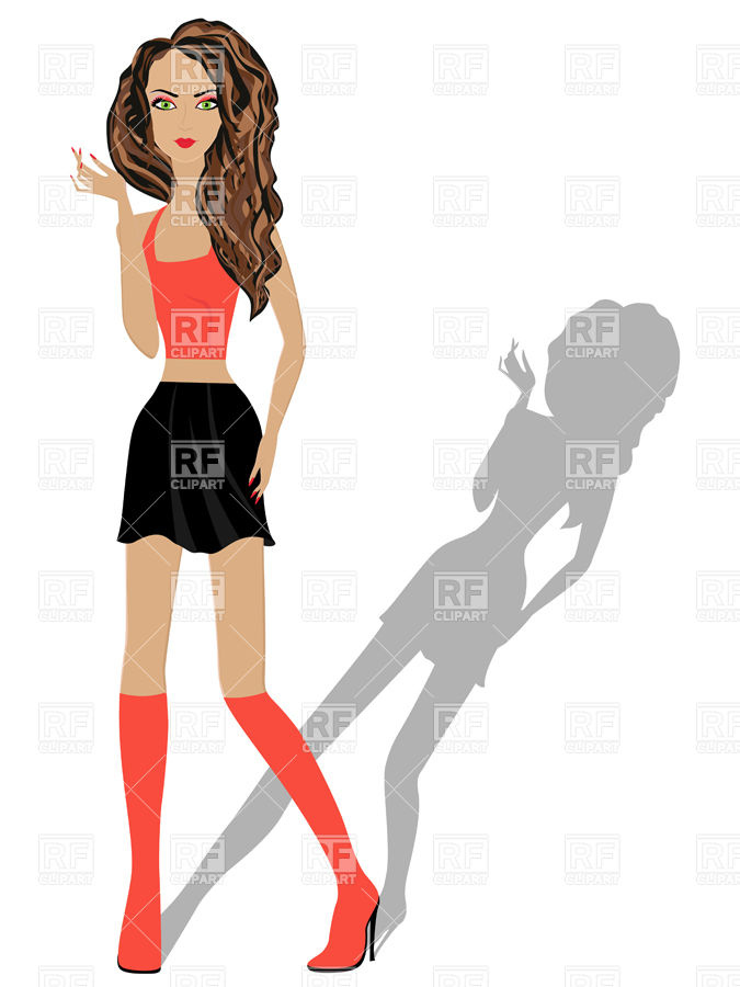     Model   Teenage Girl Download Royalty Free Vector Clipart  Eps