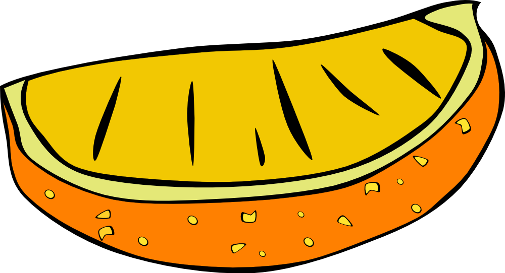 Onlinelabels Clip Art   Fast Food Snack Orange Slice