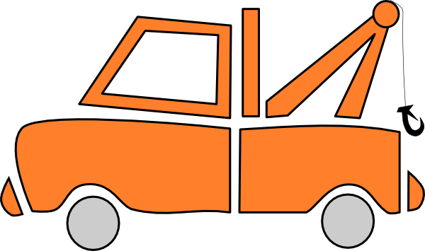 Orange Tow Truck Clip Art At Clker Com   Vector Clip Art Online