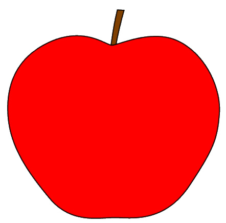 Red Apple With Stem Clipart Sketch Op Lge 11 Cm   Flickr   Photo