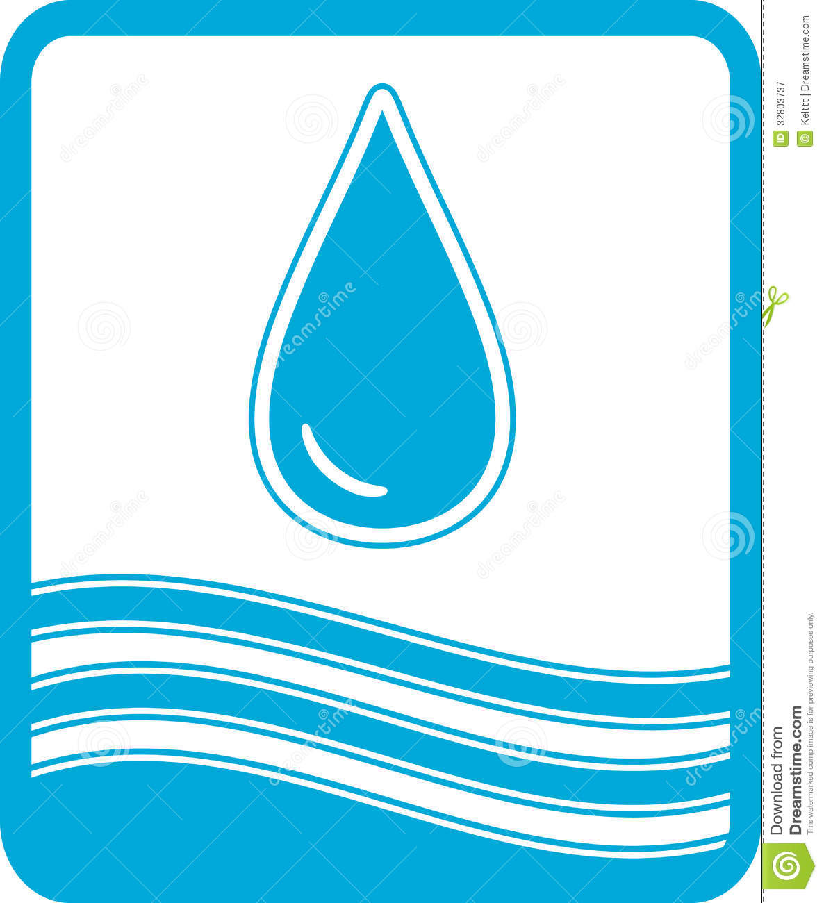 Symbol With Water Drop And Wave Royalty Free Stock Photography   Image