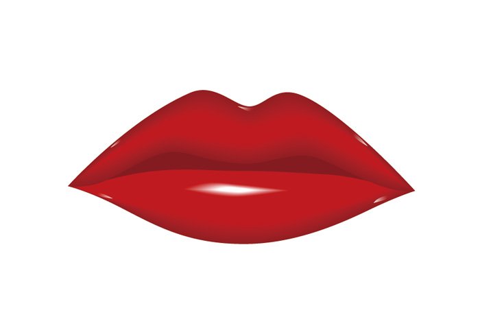 Vector Lips Lipstick Sexy Red Lip Female Vector