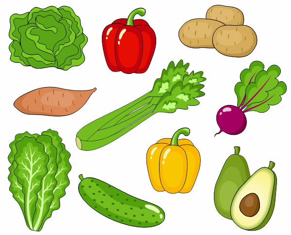Vegetables Clip Art Cute Veggies Clipart 2 Digital By Yarkodesign