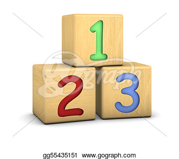 Wooden Building Blocks Clipart Wood Blocks With 123 Numbers
