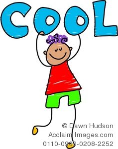 Word Cool Clipart   Happy Little Boy Holding Up The Word Cool Stock