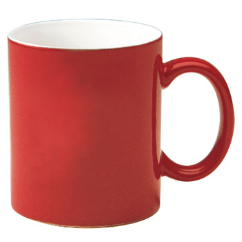 11 Oz C Handle Coffee Mug   Red Out    Splendids Dinnerware