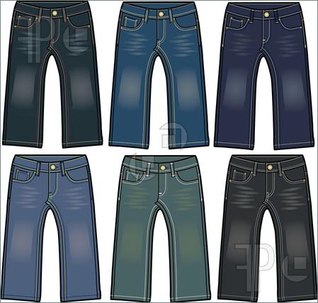 Boy Denim Jeans With Different Washing Effect